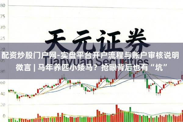配资炒股门户网-实盘平台开户流程与账户审核说明 微言 | 马年养匹小矮马？抢眼背后也有“坑”