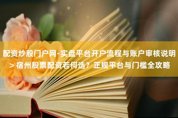 配资炒股门户网-实盘平台开户流程与账户审核说明 > 宿州股票配资若何选？正规平台与门槛全攻略